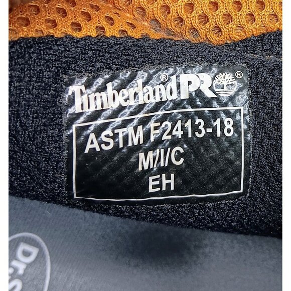 Timberland Pro Mens Steel Toe Work Boots Size 10 Brown Leather Waterproof Slip-R - Picture 9 of 10